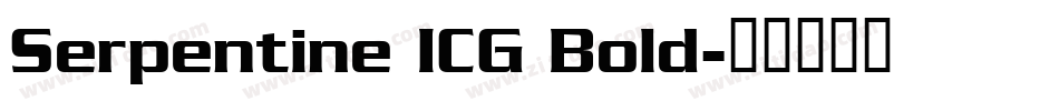 Serpentine ICG Bold字体转换
